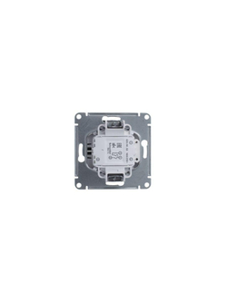 Выключатель 2-кл. СП Glossa 10А IP20 (сх. 5а) 10AX с подсветкой механизм антрацит SE GSL000753