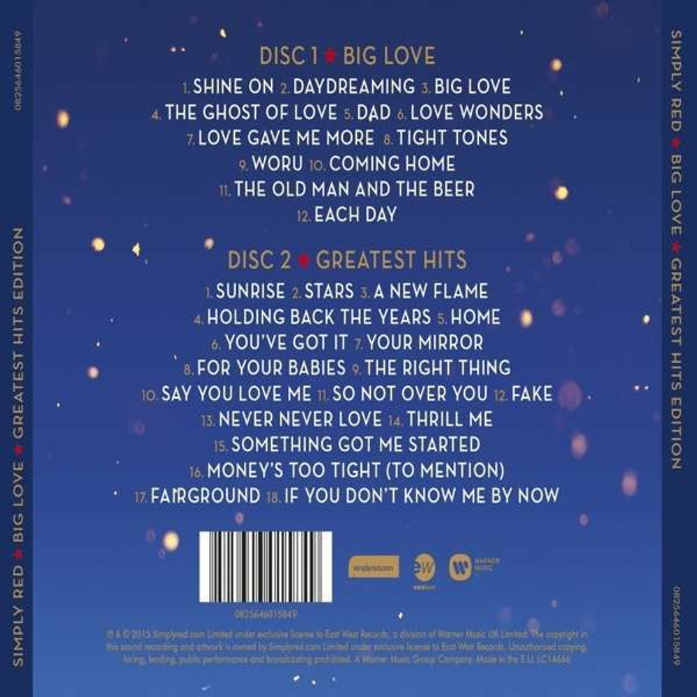 Simply Red / Big Love, Greatest Hits (30th Anniversary Edition)(2CD)