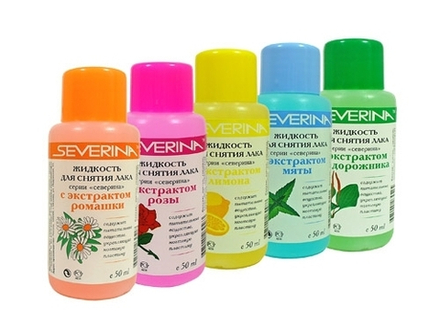 Жидкость для снятия лака 80мл ассортимент SEVERINA