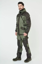 Демисезонный мужской костюм Onerus Горный -5 (Таслан,Флис) Тёмный хаки