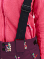 Брюки горнолыжные утепленные (бордовый\принт)