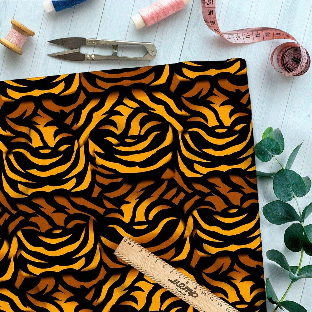 Ткань премиум бифлекс фантазия на звериную классику