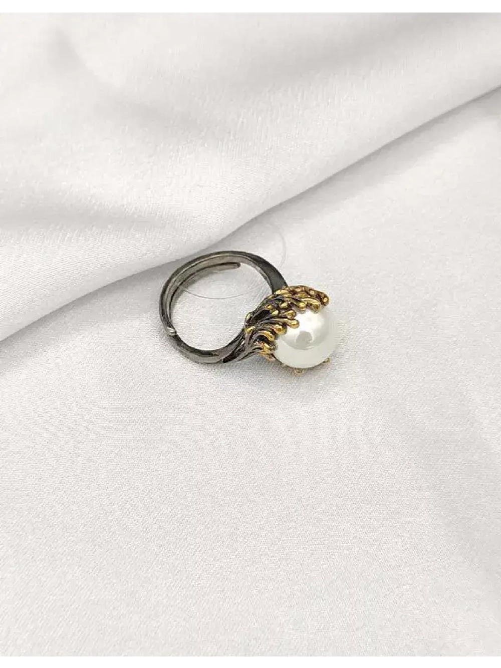 Ювелирное кольцо серебро 925 с жемчугом