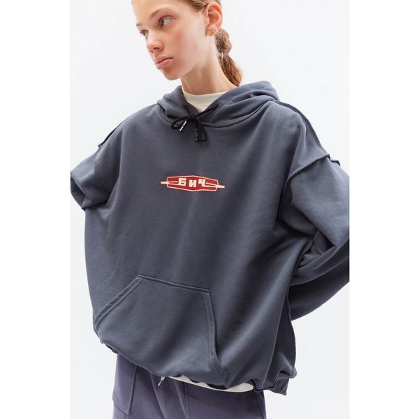 Худи Лого темно-серый - фото 4