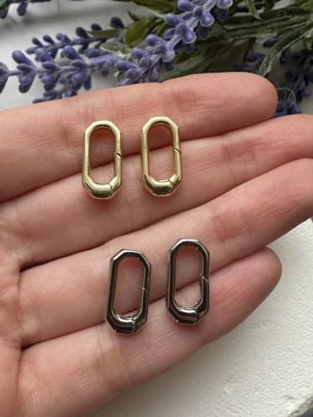 3110-р Карабин-овал 20*10 мм, родий