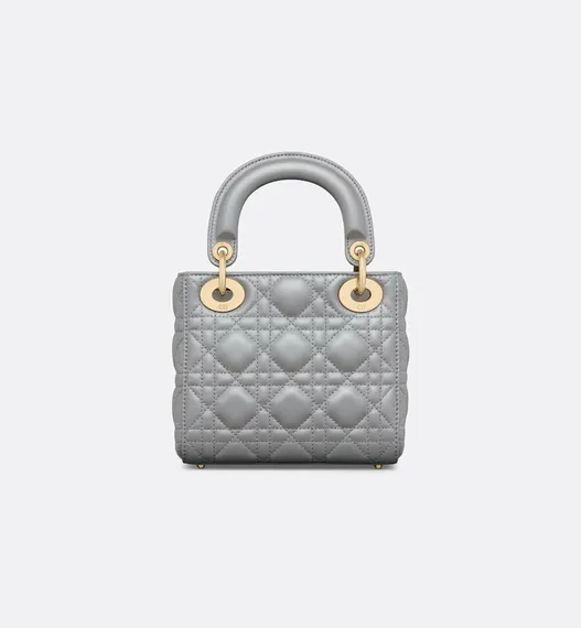 Сумка Dior Lady Dior, модель мини-формата серый