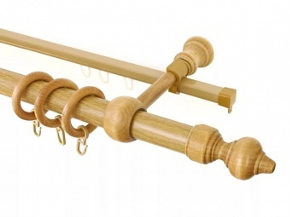 Карниз КАНТРИ + У шина 3,0  м ЯСНЫЙ ДУБ