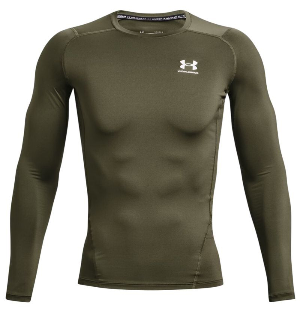 Термобелье Under Armour HeatGear Armour Comp Long Sleeve - marine green/white
