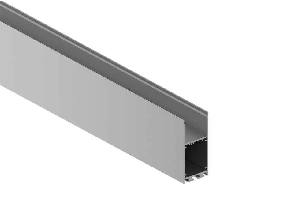 Накладной/подвесной алюминиевый профиль, 32, 2х71, 5х2000. Цвет: Анодированное серебро, серия:DN8HF