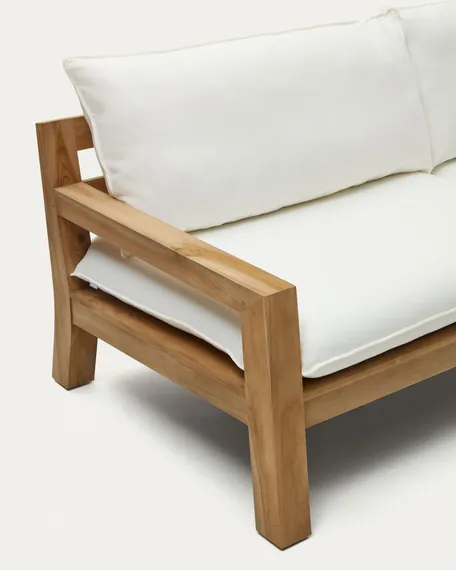 Трехместный уличный диван Forcanera из массива тика, 218 см