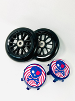 Набор колёс 120мм черный для самоката MAXI+ накладки на колеса пираты