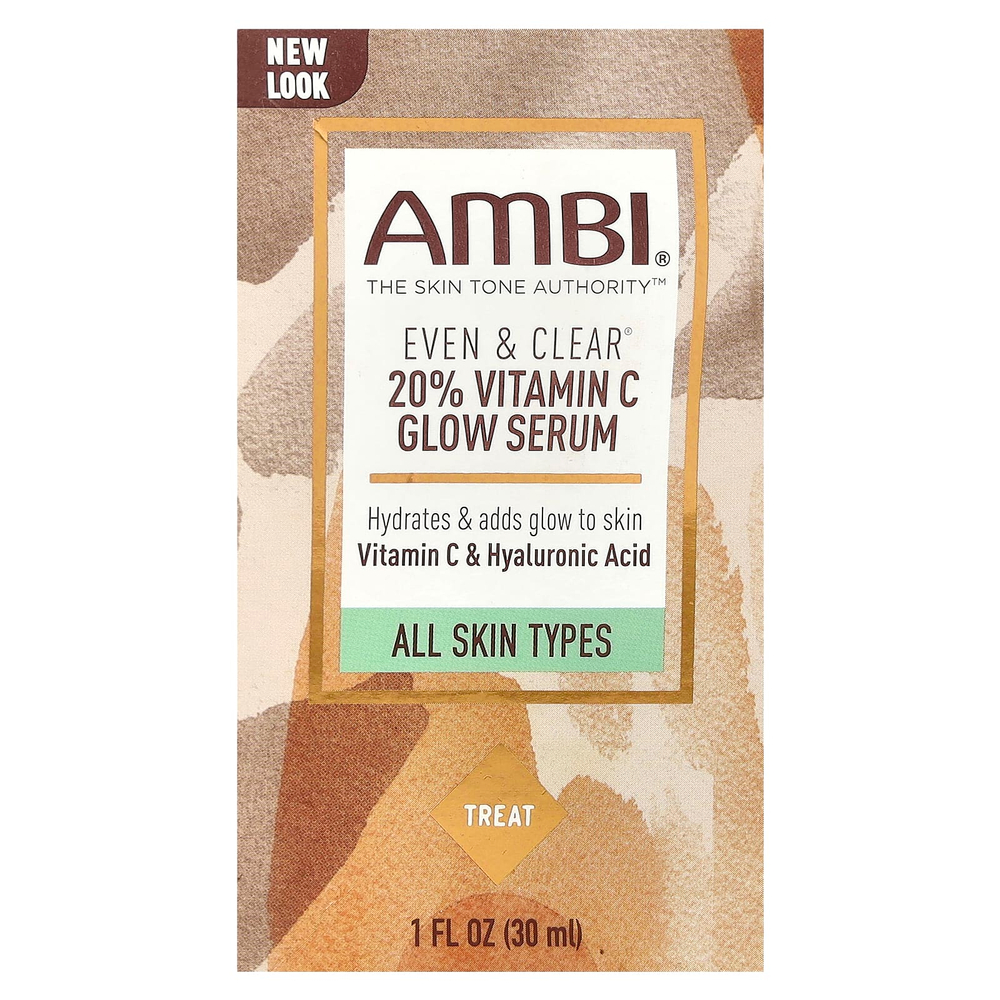 AMBI, Even & Clear®, сияющая сыворотка с 20% витамином C, 30 мл (1 жидк. Унция)