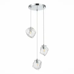SL1175.103.03 Светильник подвесной ST-Luce Хром/Прозрачный E14 3*40W ПОРТИЧИ