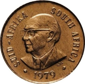1 цент 1979 ЮАР «Окончание президентства Николааса Дидерихса»