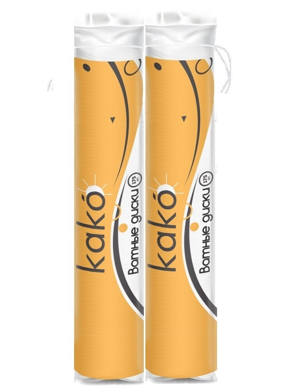 KAKO Промо-Спайка Диски ватные, 100% хлопок, рифленые, 175 шт + 175 шт (350шт)
