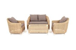 "Кон Панна" лаунж-зона из искусственного ротанга, цвет соломенный