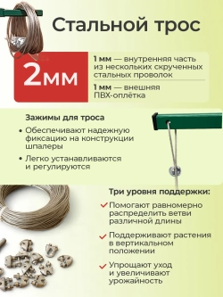 Шпалера садовая для малины и винограда