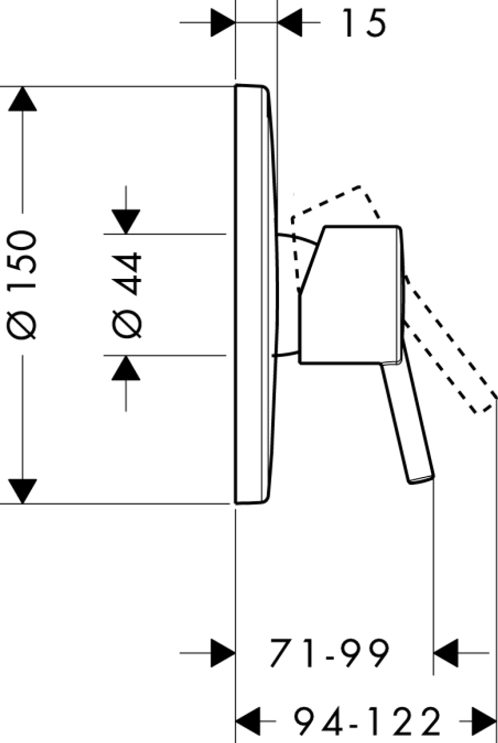 Смеситель Hansgrohe Talis S 32675000  для душа