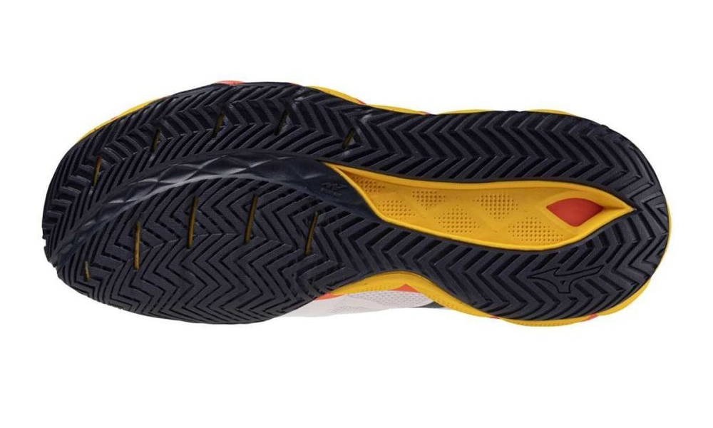 Мужские теннисные кроссовки Mizuno Wave Enforce Tour 2 AC - white/fiery coal 2/citrus
