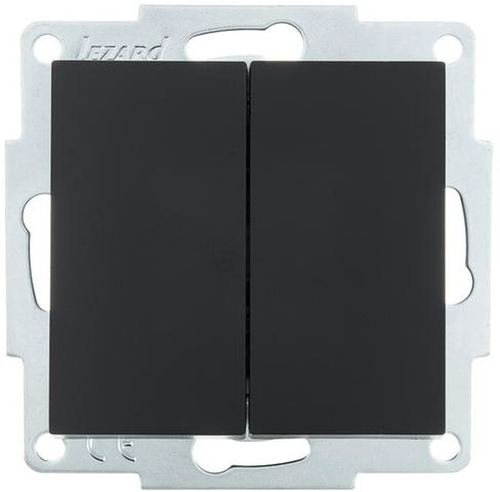 Выключатель 2-кл. СП Vesna механизм черн. бархат LEZARD
