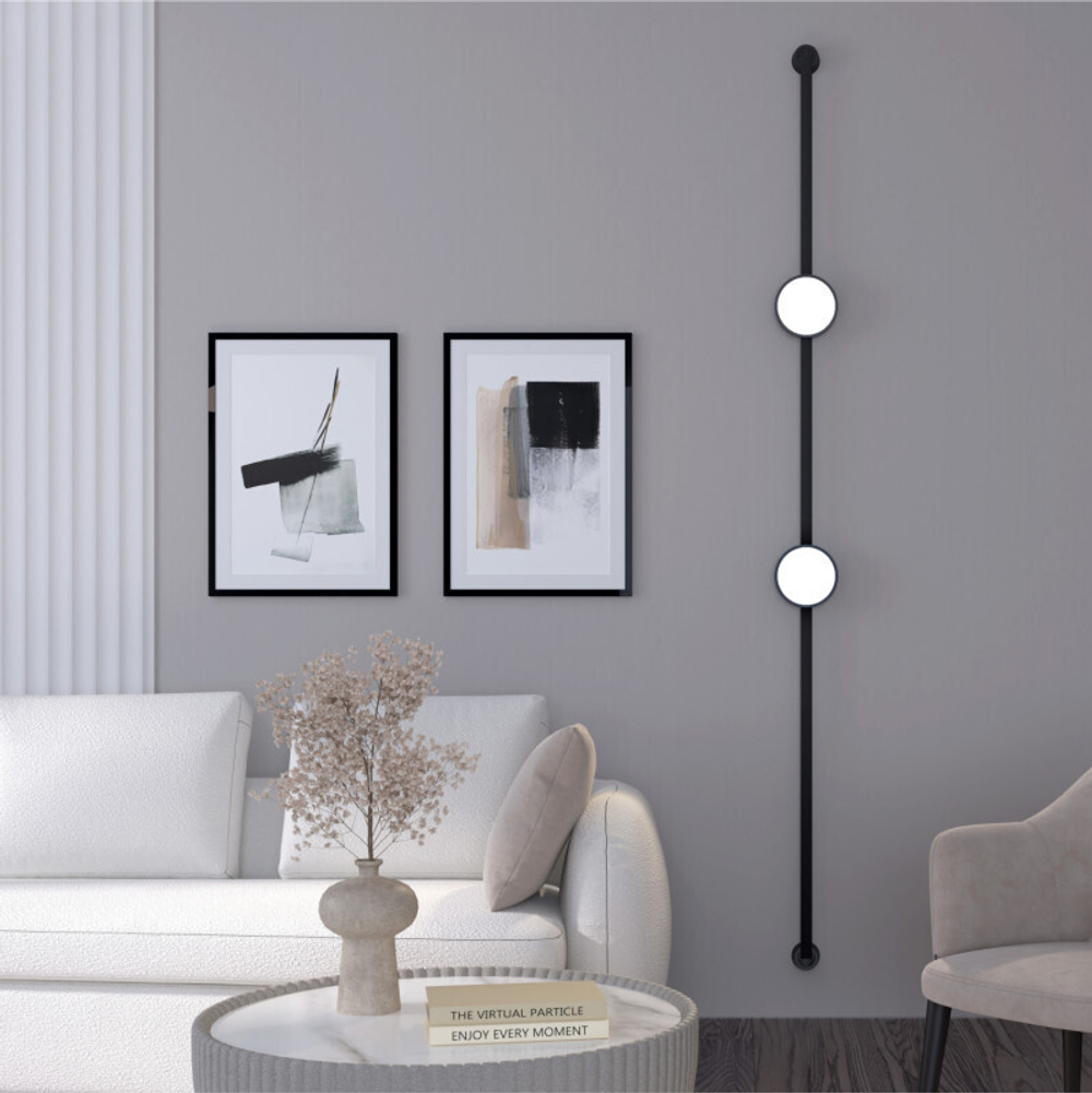 DK5567-BK Cветильник для трека-ремня Belty, серия Flow, со светодиодом, D168*H29.5мм, 48V DC, 10W, RA90, 120°, 3000K, IP20, черный, алюминий