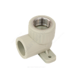 Угольник PP-R комбинированный серый Дн 25х3/4" ВР с креплением VALFEX 10120125Г