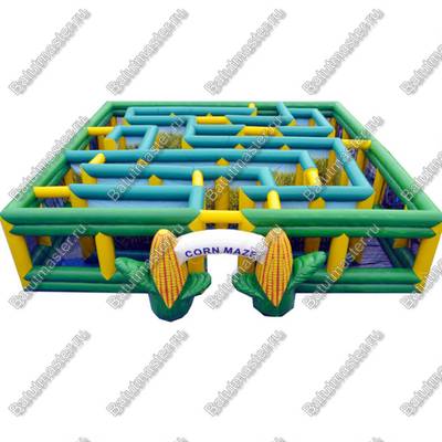 Надувной лабиринт "Кукурузное поле", 10*10*3 м