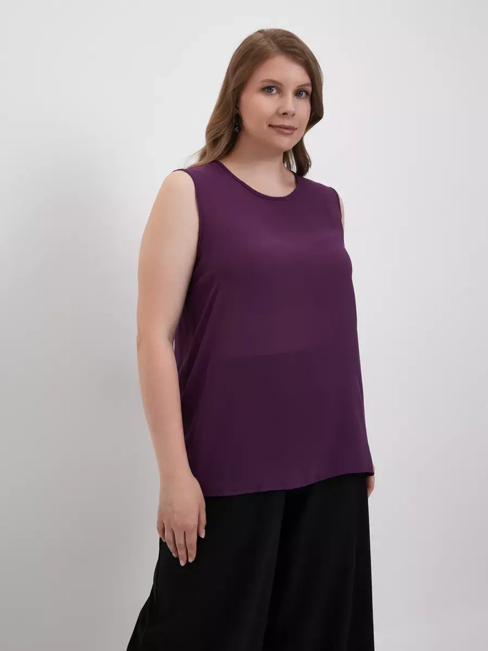 Майка, топ под пиджак однотонная