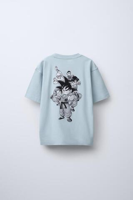 ZARA ФУТБОЛКА С ПРИНТОМ «ЖЕМЧУГ ДРАКОНА»©, СИНИЙ