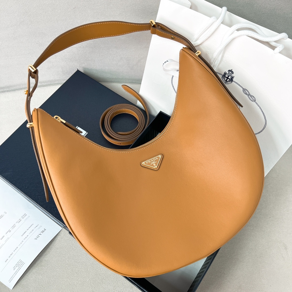 Prada Arque Large Leather Shoulder Bag 39 cm