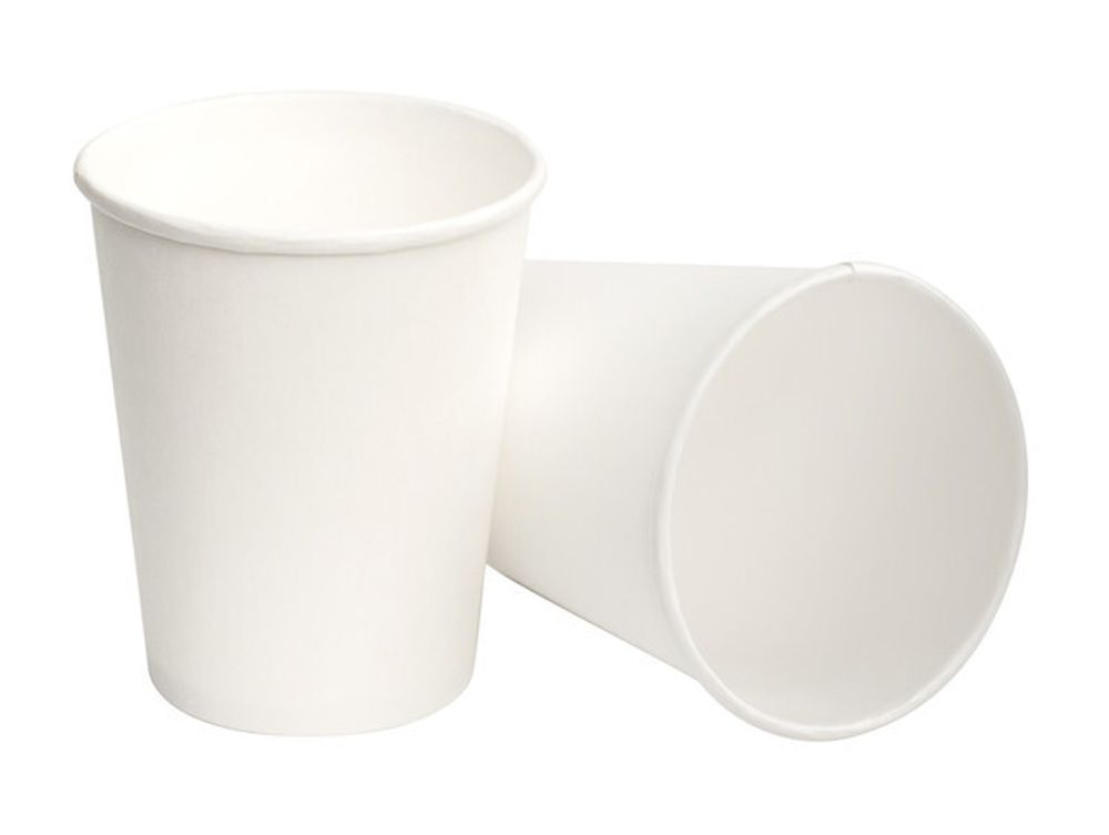 Бумажный стакан 350мл.БЕЛЫЙ (БЕЗ ПЕЧАТИ), 1000шт/кор. Cups-OK