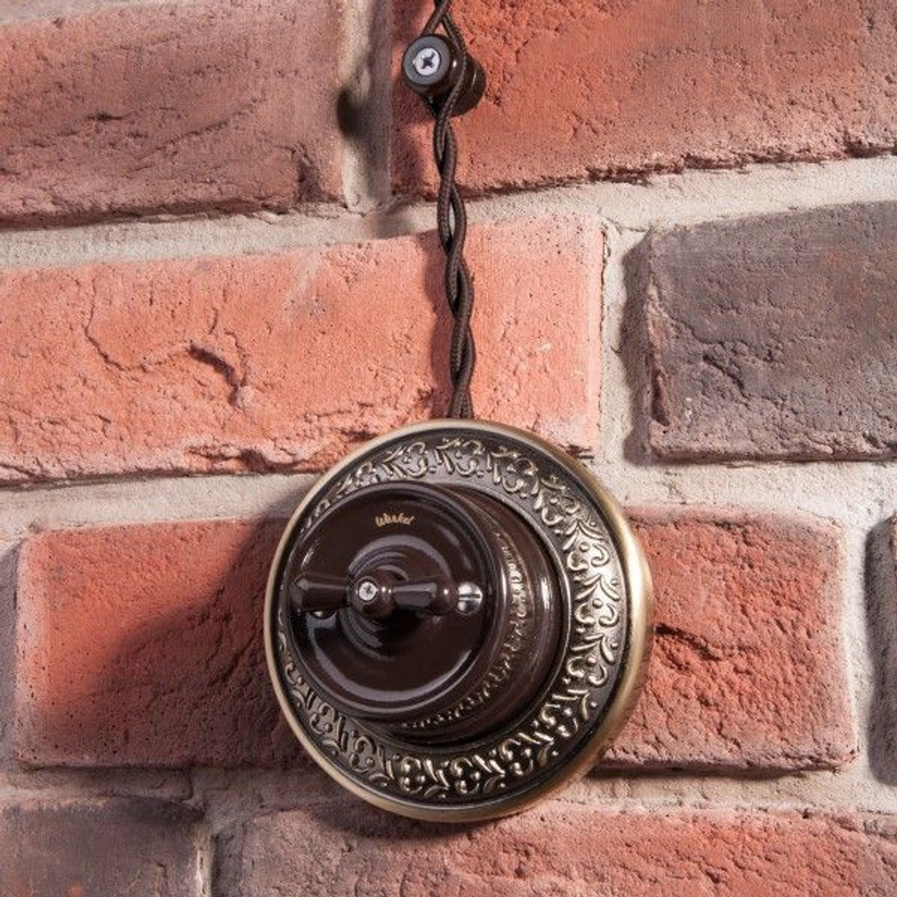 Ретро кабель витой 2х1,5 (коричневый) 50 м