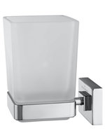 Стакан для зубных щеток с держателем WONZON & WOGHAND FLAT, Хром (WW-9721)