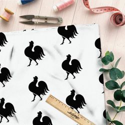 Ткань шелк Армани силуэт петуха