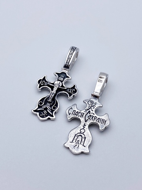 Крест из серебра/Частичное чернение