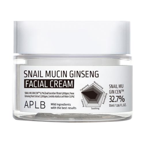 APLB Snail Mucin Ginseng Facial Cream антивозрастной крем для лица с женьшенем и улиткой