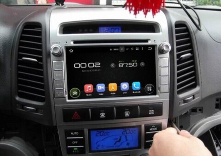 Магнитола для Hyundai Santa Fe 2010-2012 - Carmedia KD-7024-P6 на Android 10, 6-Турбо ядер, 4ГБ-64ГБ