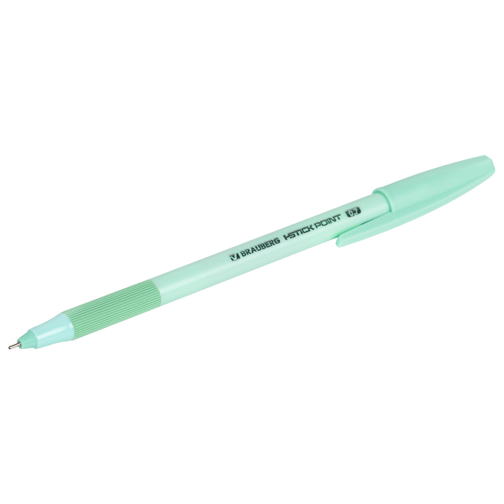 Ручка шариковая с грипом BRAUBERG "i-STICK POINT PASTEL", СИНЯЯ, корпус ассорти, игольчатый узел 0,7 мм, линия письма 0,35 мм, 144023