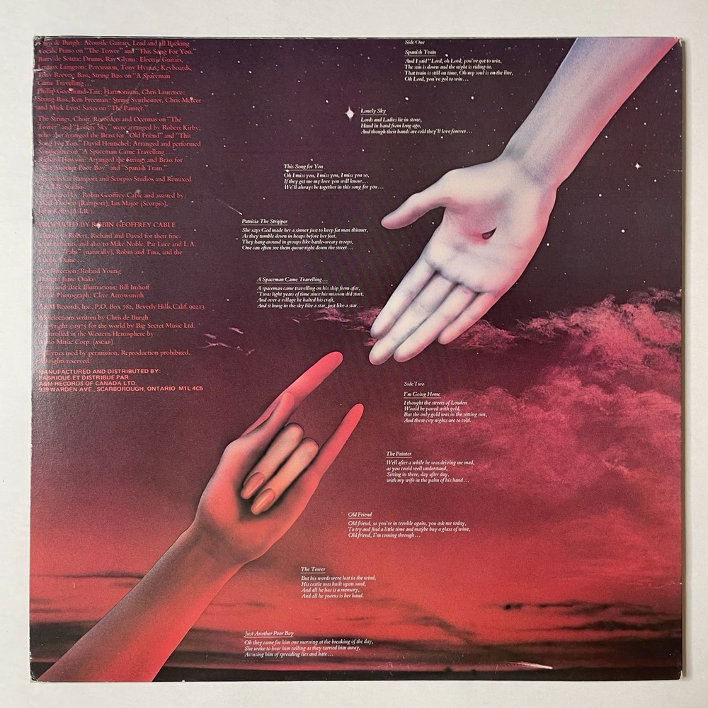 Винтажная виниловая пластинка LP Chris de Burgh Spanish Train And Other Stories (Canada 1975)