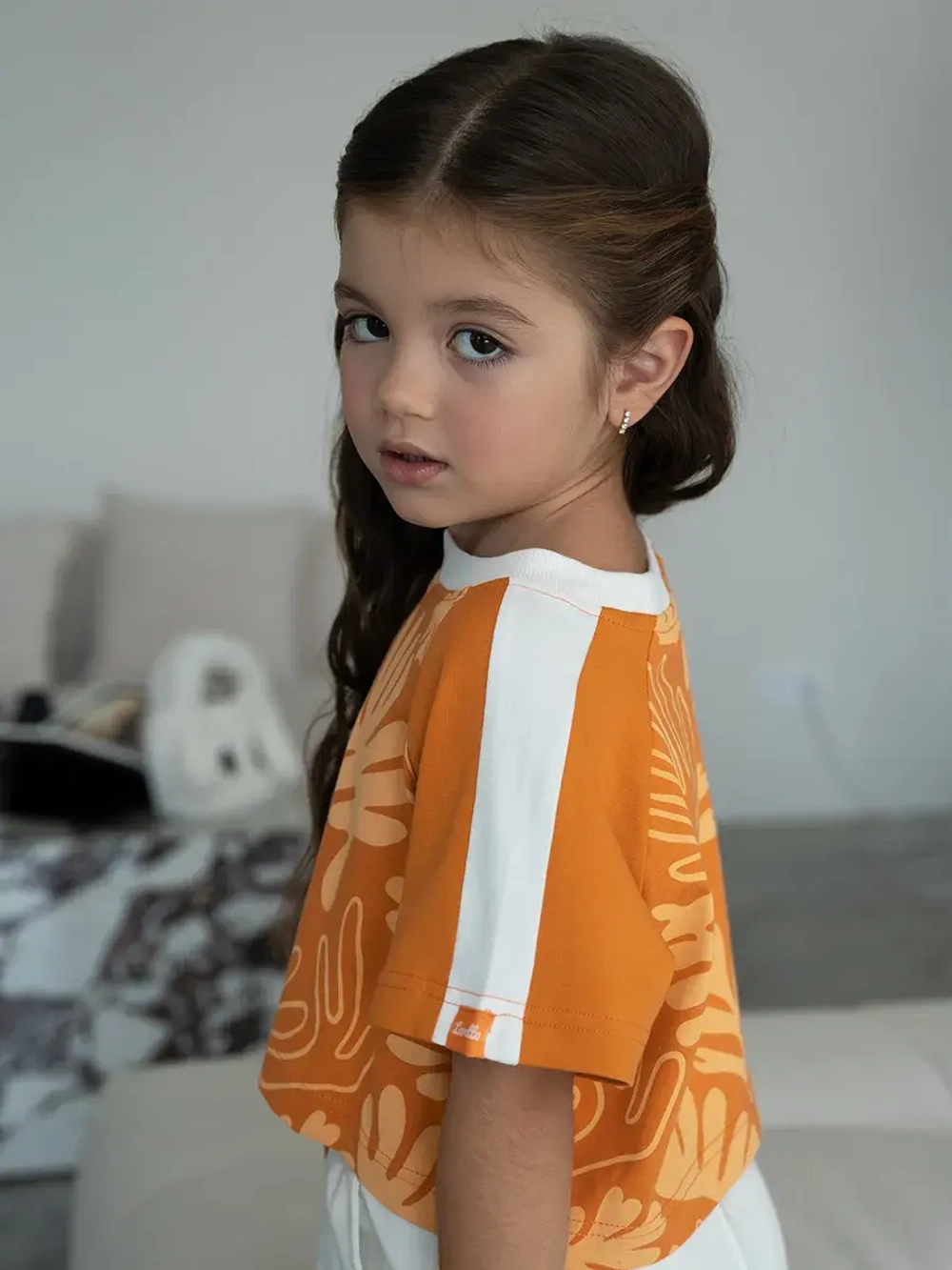 Костюм для девочки, футболка и брюки