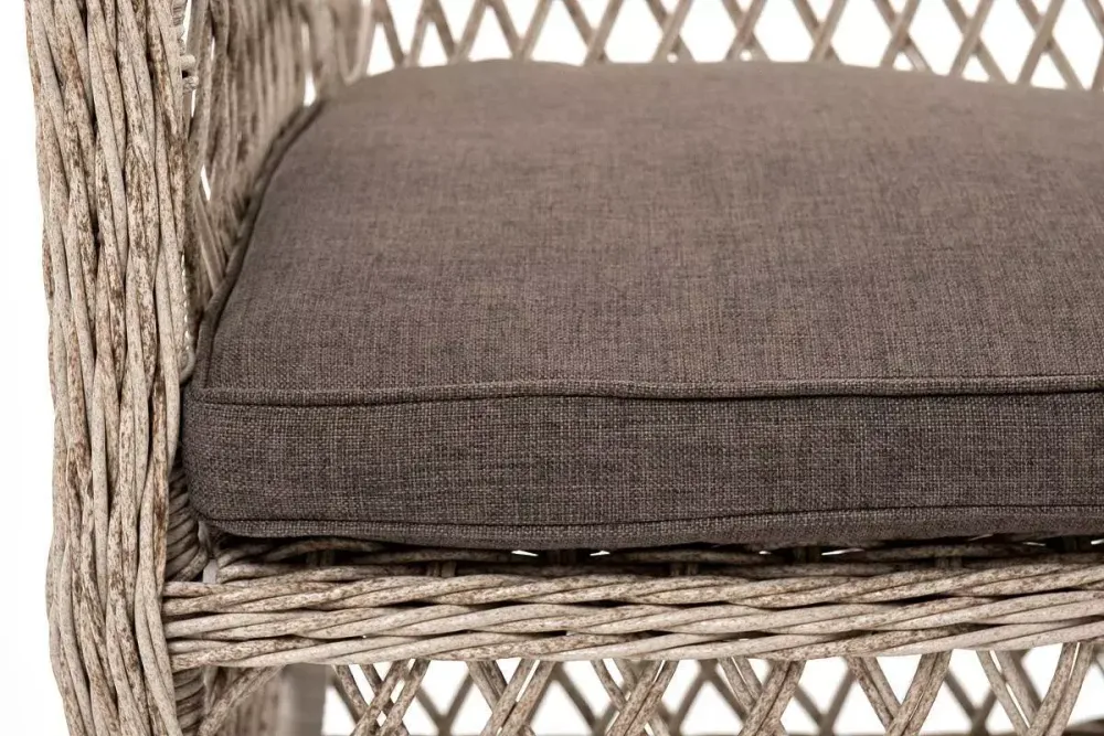 "Эспрессо-80 L" обеденная группа плетеная, цвет бежевый