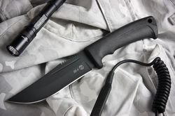 Охотничий нож Ш-4 Bohler N685 Черный Эластрон