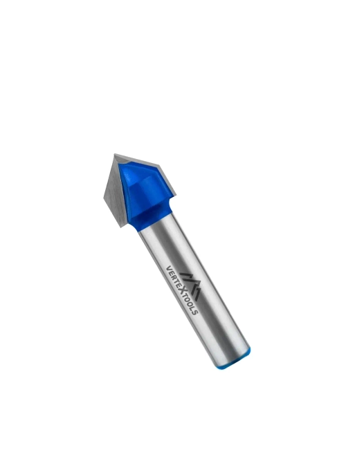 ФРЕЗА ПАЗОВАЯ V-ОБРАЗНАЯ ХВОСТОВИК - 8мм, D-12мм, H-12мм, а° - 90°, L-47,7мм