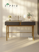 Стол письменный с 2 ящиками Ола, на ножках из массива сосны, графит