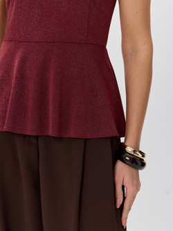 Вечерний топ-блузка с баской