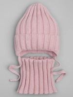Шапка для девочки осенняя и снуд вязаный