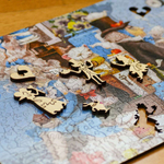 Безумное чаепитие от DAVICI - деревянный пазл из фанеры, по мотивам сказки Алиса в стране чудес. Детали разных формы. Картины написана настоящим художником.