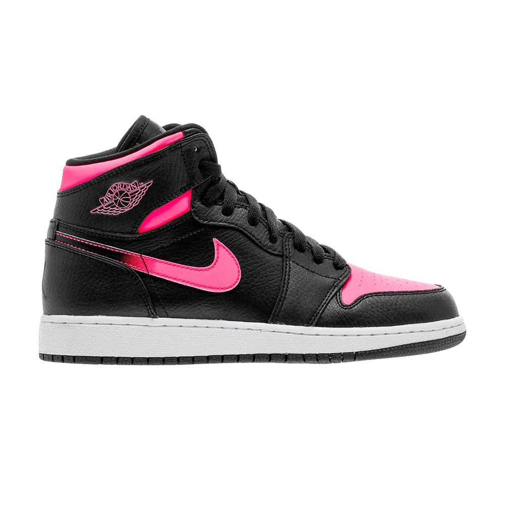Кроссовки Jordan Air Jordan 1 Retro High Black Hyper Pink (Женская размерная сетка)