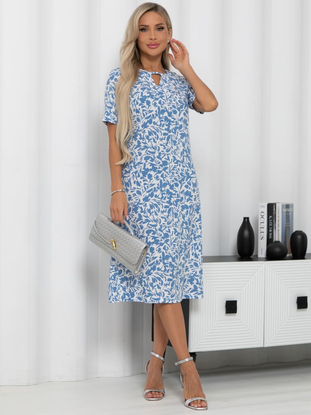 Платье Тоскана (бело-голубое) П15512-45М LT Collection