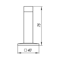 Упор дверной DS PW-75 ABG-6 зеленая бронза